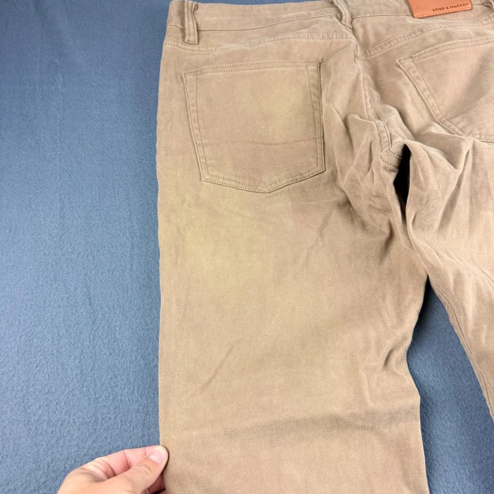 Spier & Mackay Pants Mens 33 Brown Contemporary Fit Cotton Spandex Chino Casual